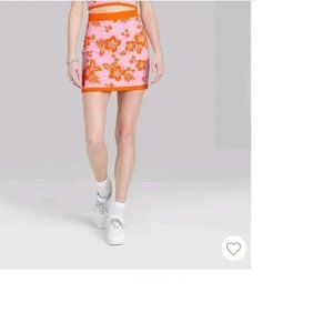 Target Women’s Jacquard Wild Fable Hibiscus Mini Skirt Size XXL